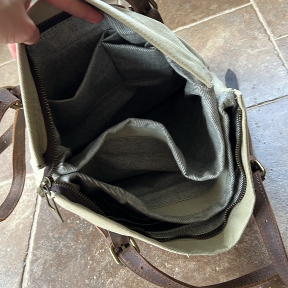 Jesslyn Blake Carter Leather and Canvas Tote - Picture 4 of 7